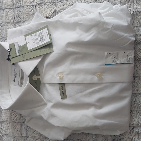 NWT Goodfellow & Co white collared button down size large 16-16.5 - Picture 6 of 11